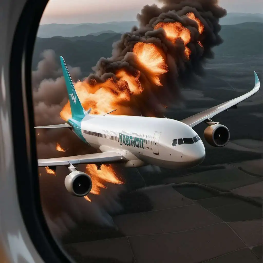 chat with ai character: plane descending