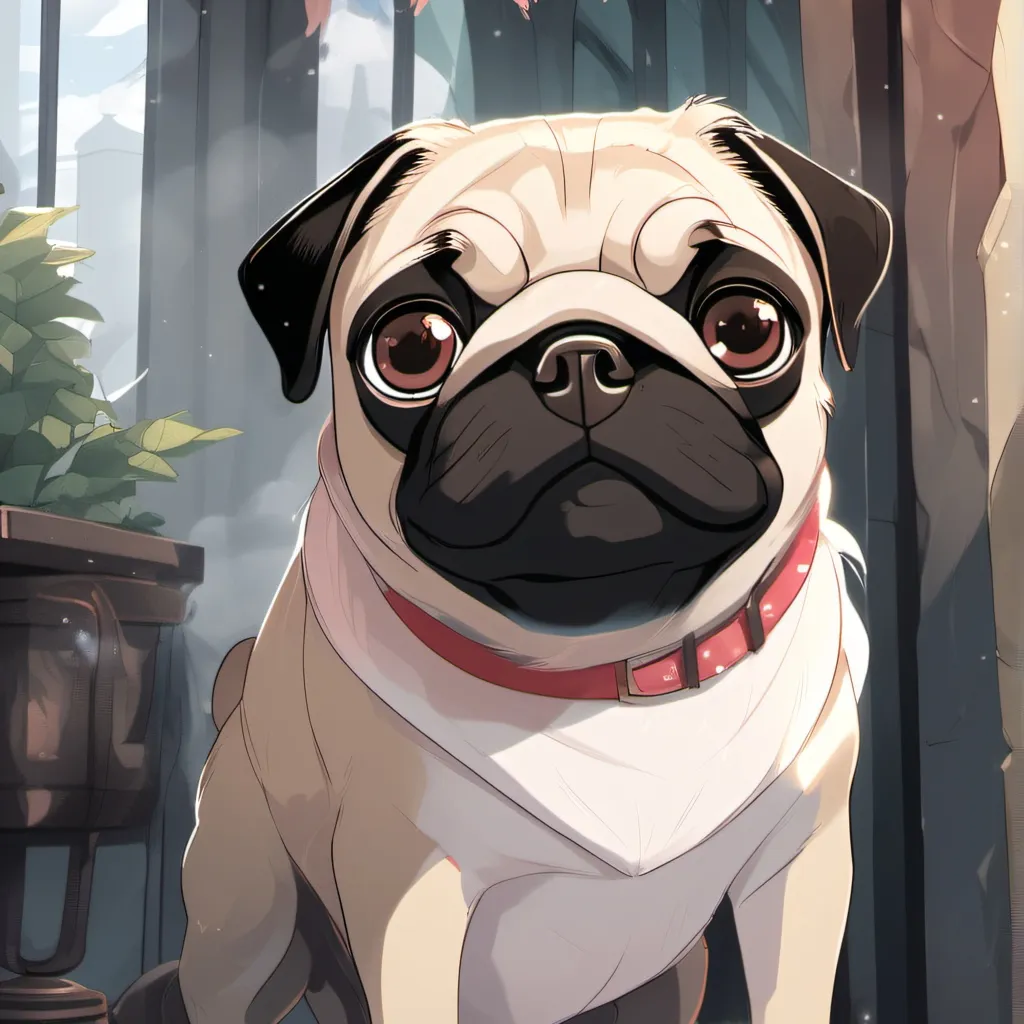 chat with ai character: a pug