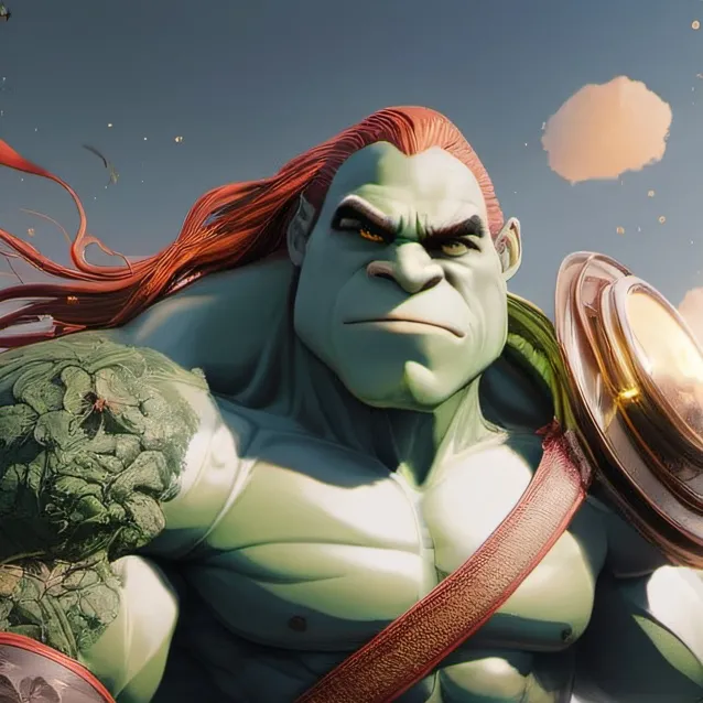 chat with ai character: warrior shrek