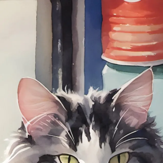 chat with ai character: cat at subice