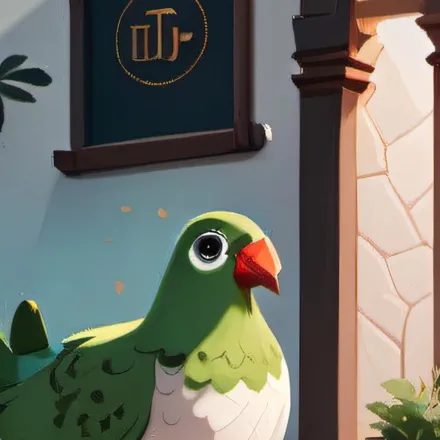 chat with ai character: Duolingo(a parrot)