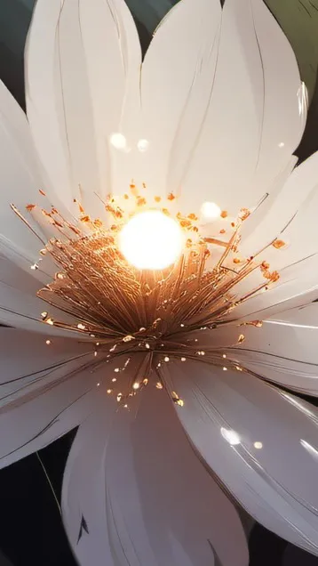 ai character: magical flower background