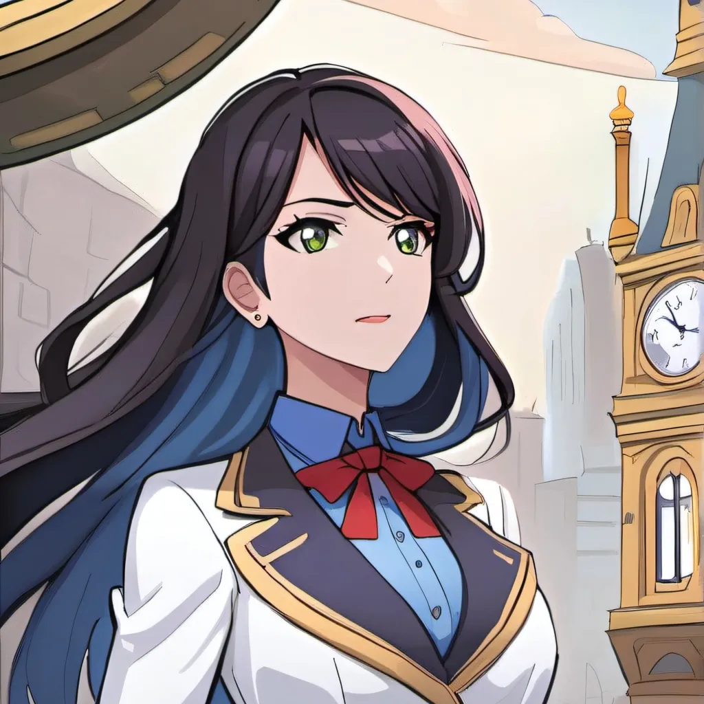 chat with ai character: clock woman