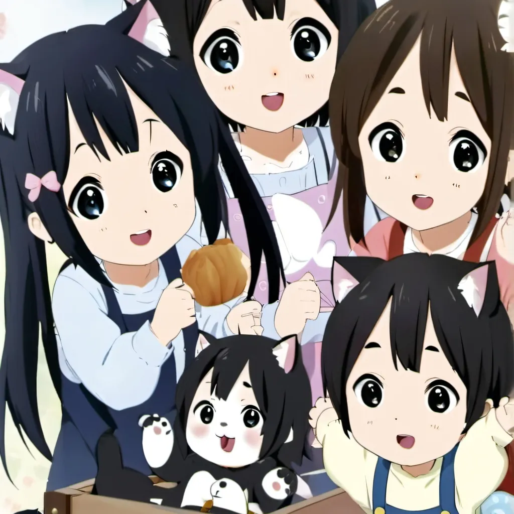 chat with ai character: 4 baby cat girls 