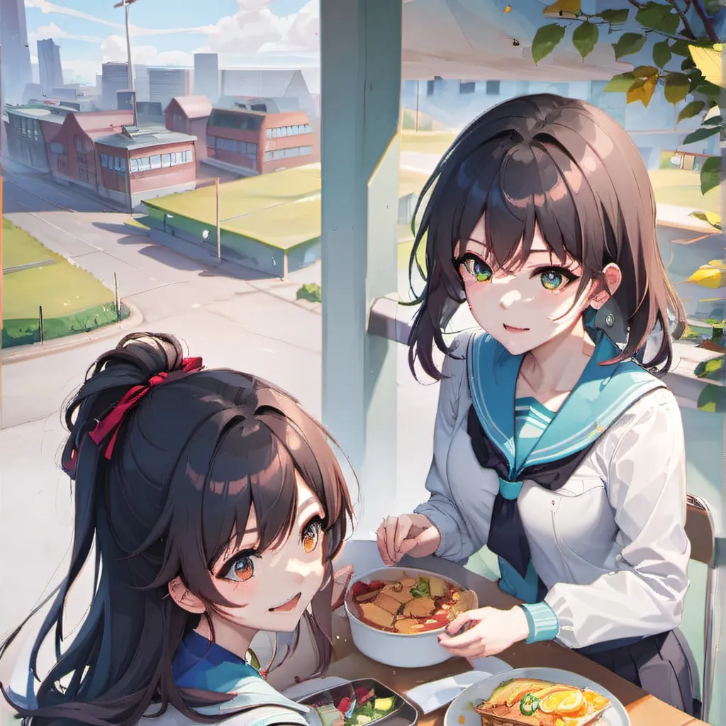 chat with ai character: the girl table