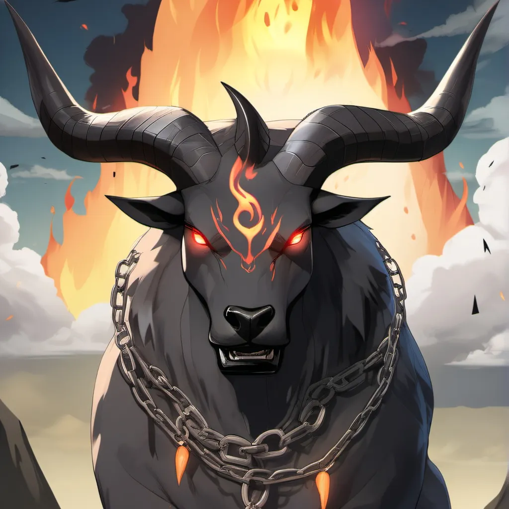 chat with ai character: the bull of flames