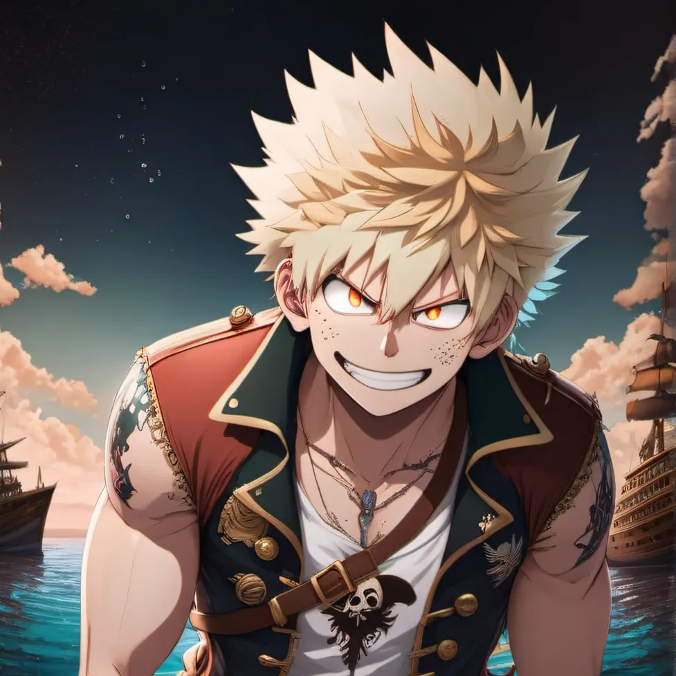 chat with ai character: Pirate Bakugo 