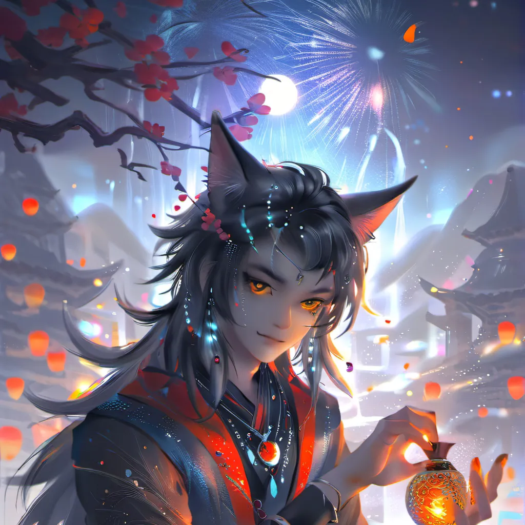 chat with ai character: Magical cat boy