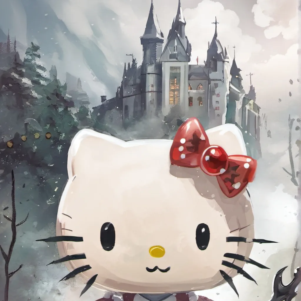 chat with ai character: Evil hello kitty