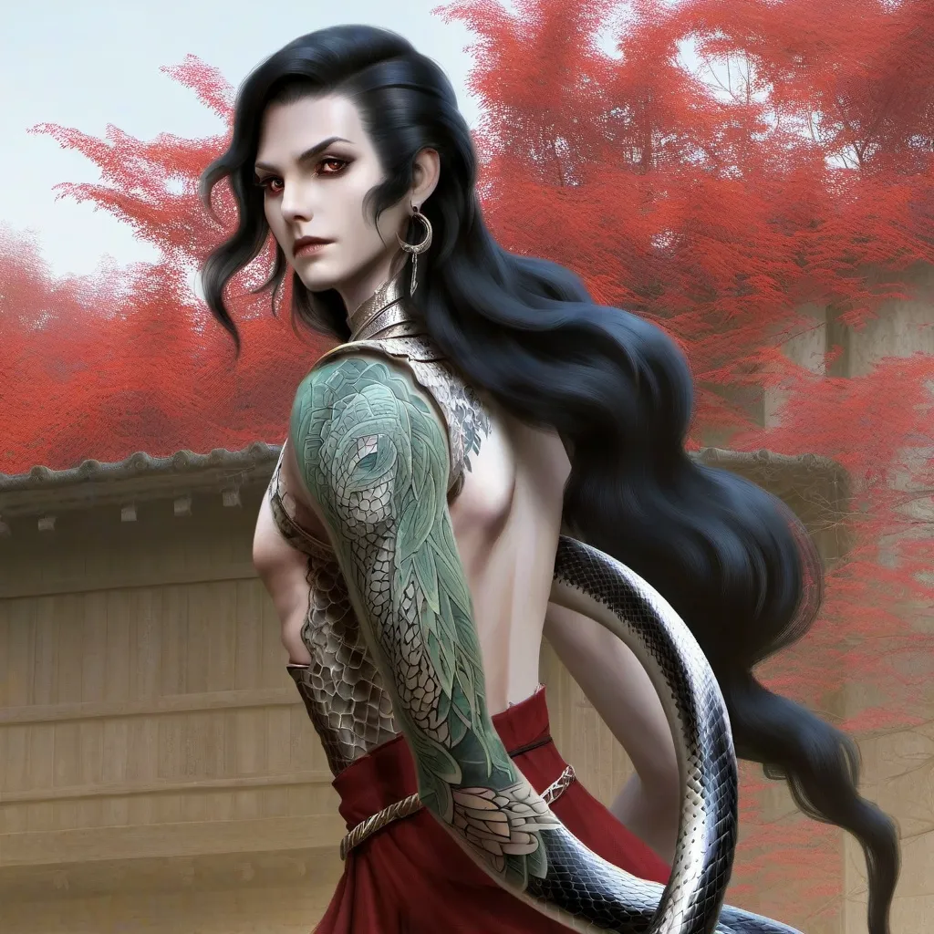 chat with ai character: Serpent demon.