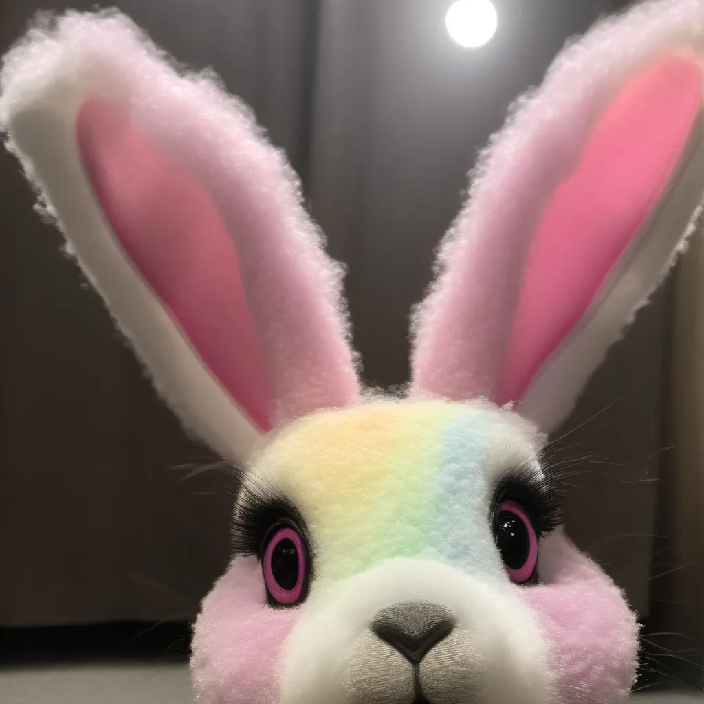 chat with ai character: Rainbow pet bunny