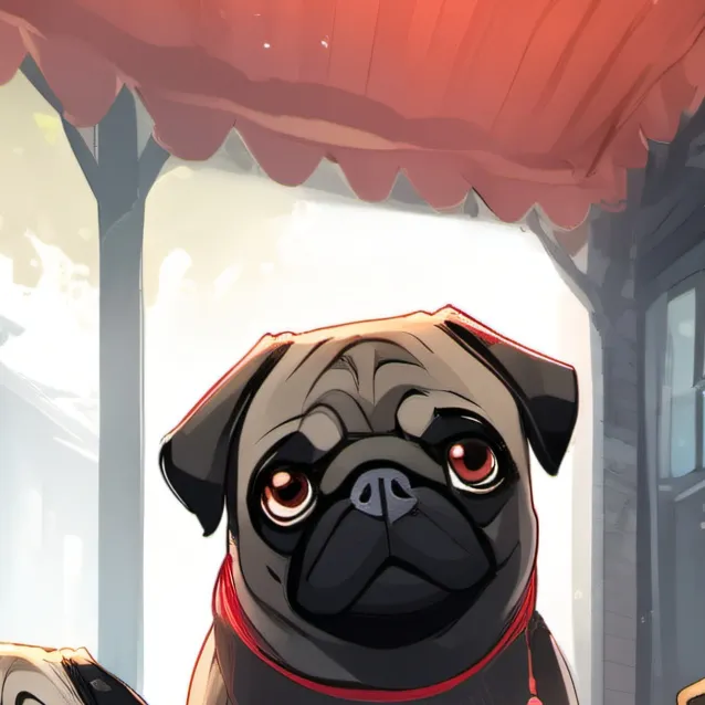 chat with ai character: pug