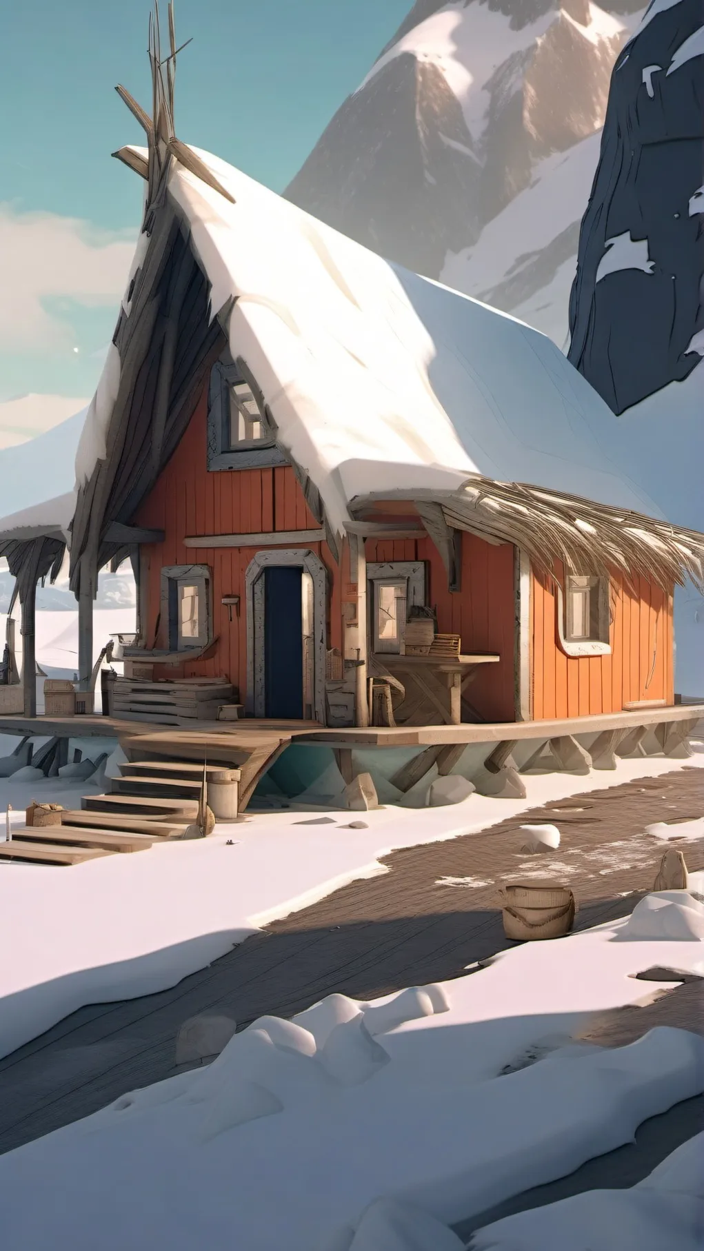 ai character: Antarctic hangout background