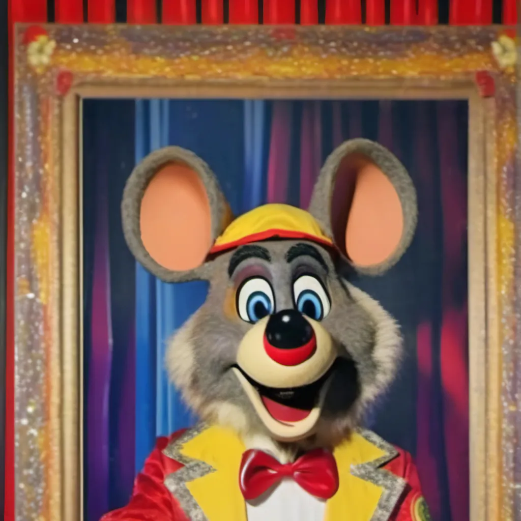 chat with ai character: Half body chuck e 