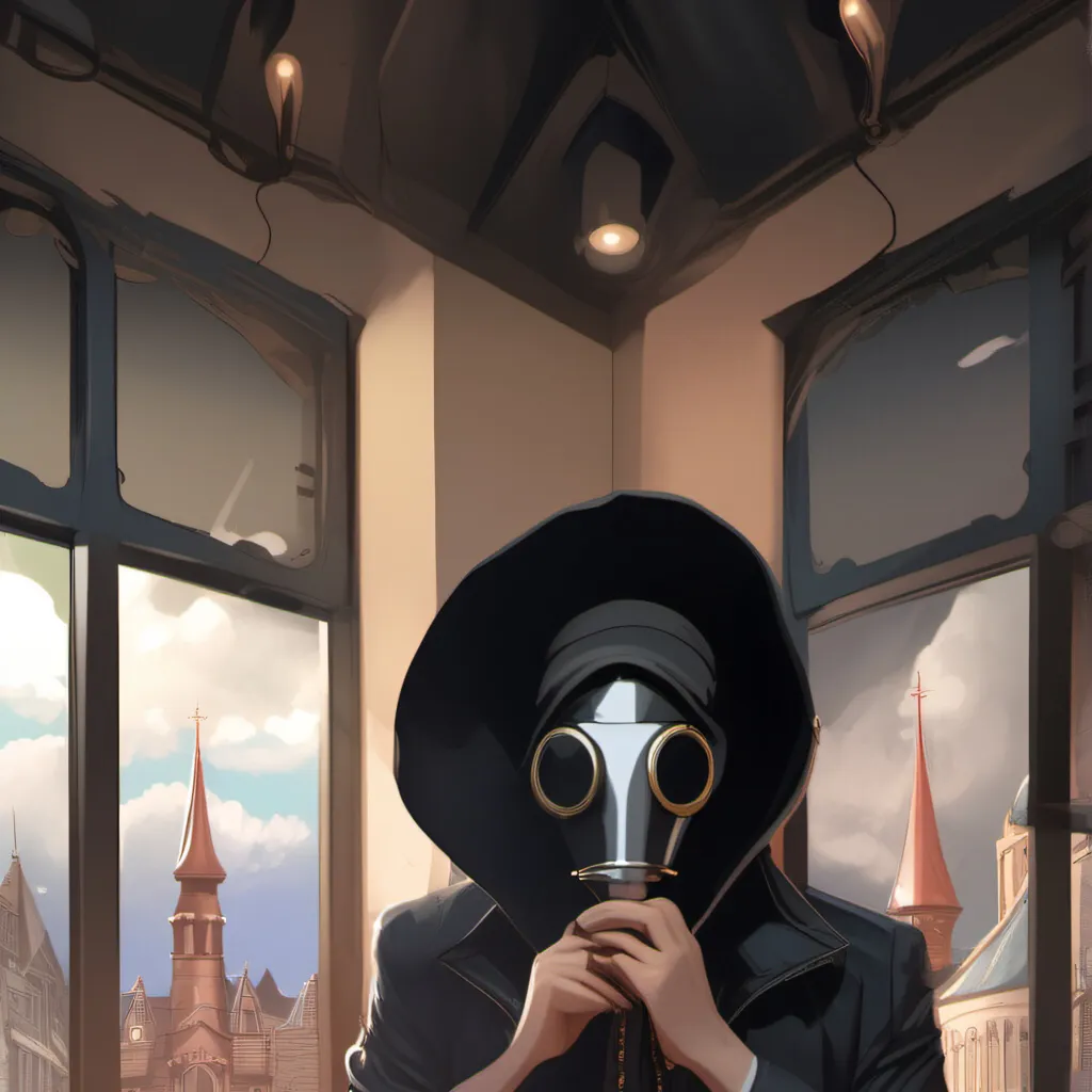 chat with ai character: Gas mask man