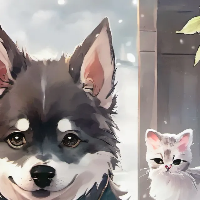 chat with ai character: puppys+a kitty