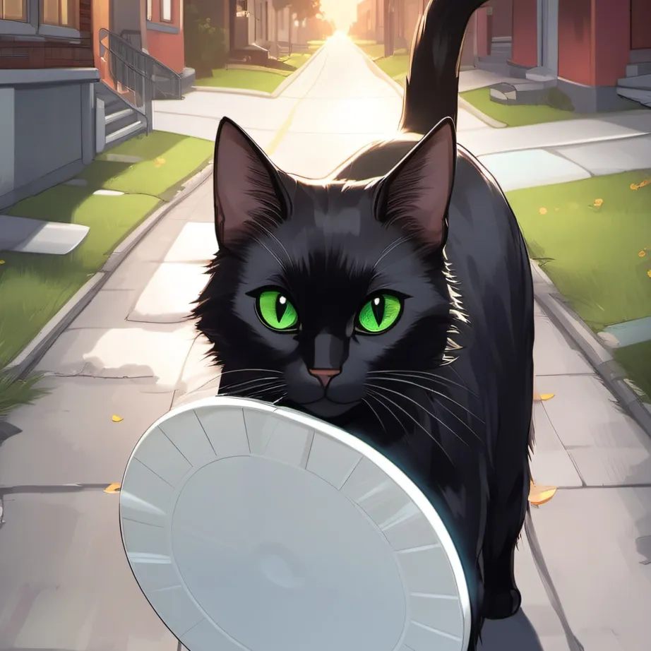 chat with ai character: black cat