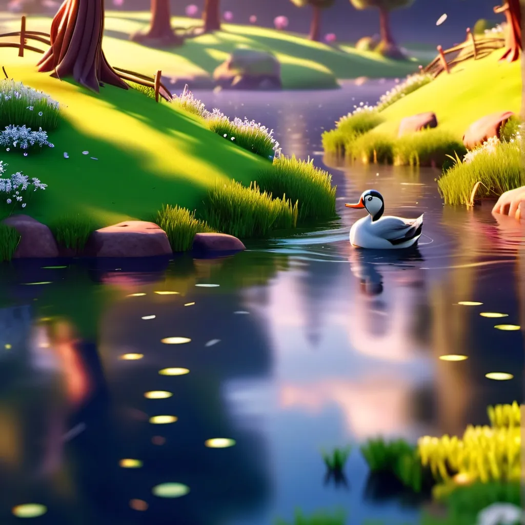 chat with ai character: Duck pond