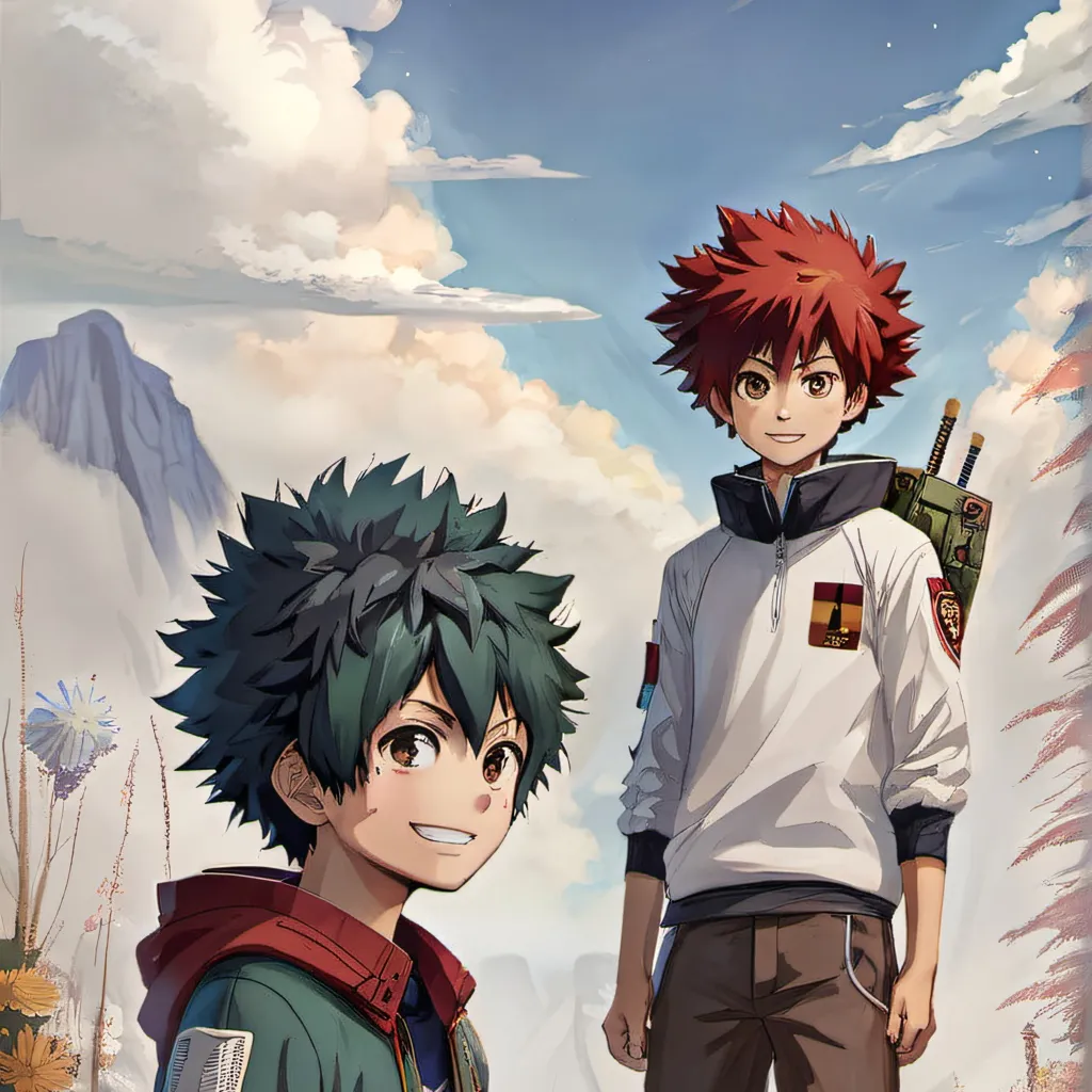 chat with ai character: kirishima and deku