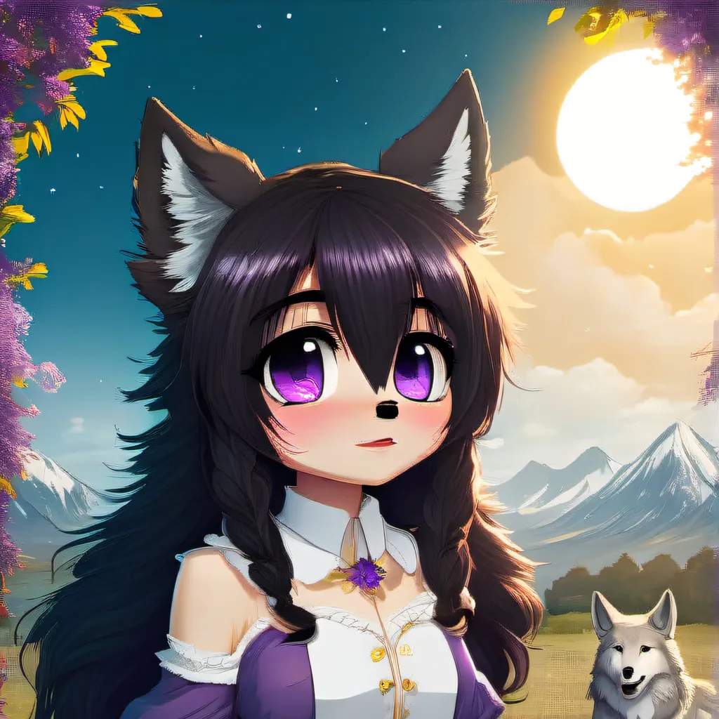 chat with ai character: Purple wolf