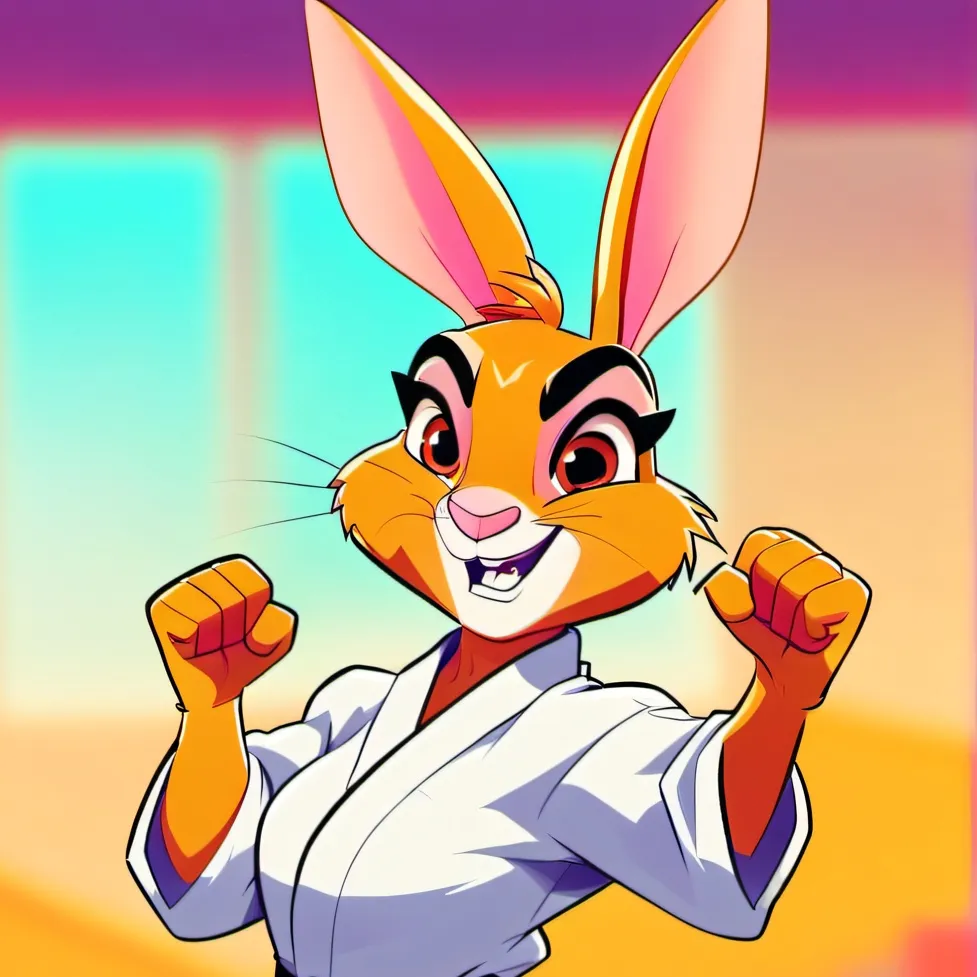 chat with ai character: The Karate Rabbit 