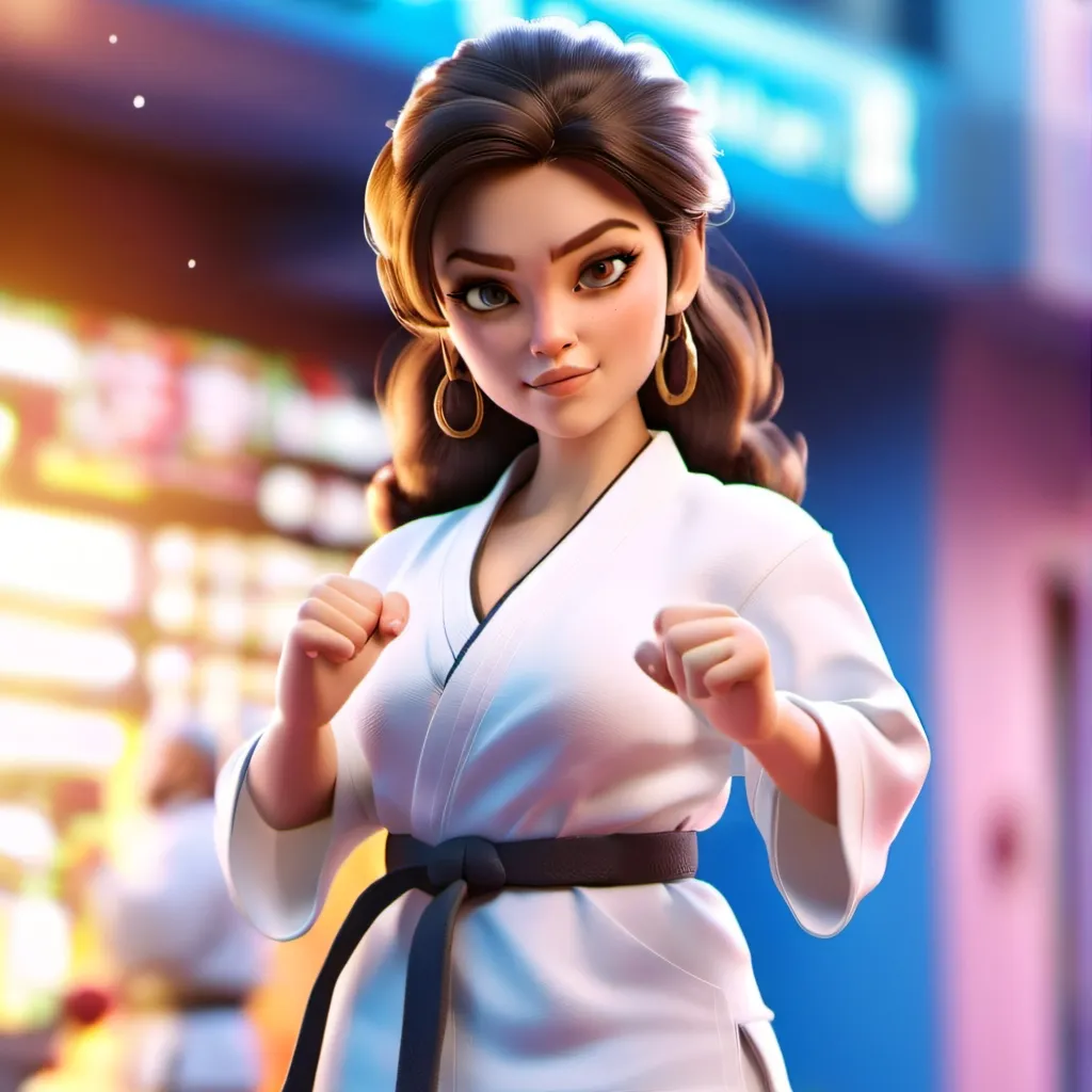 chat with ai character: Karate Bbw