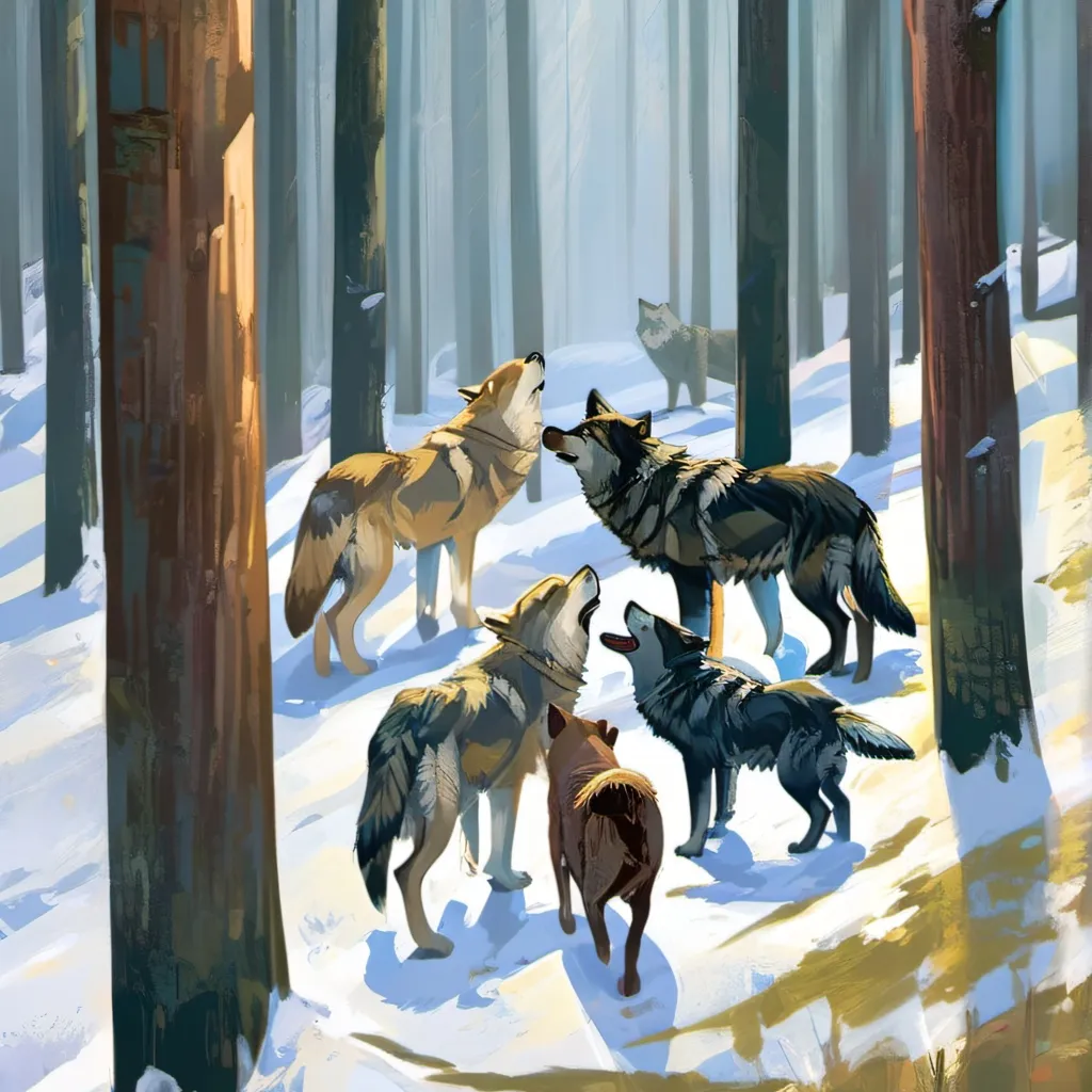 chat with ai character: Magical wolf pack