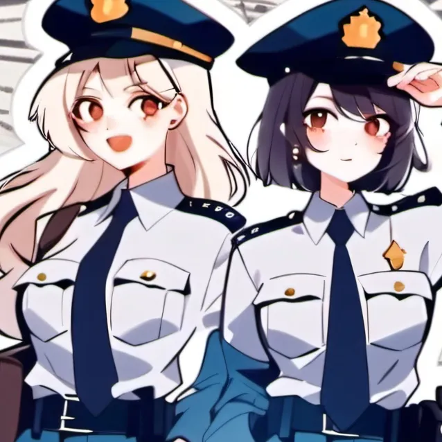 chat with ai character: two female officer
