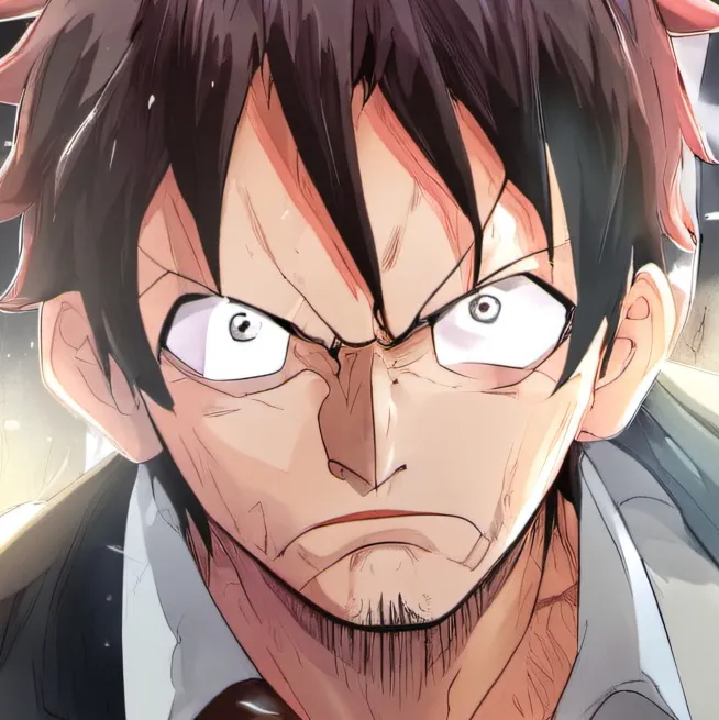 chat with ai character: Black hair shanks