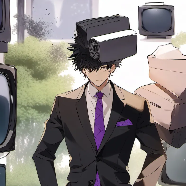 chat with ai character: Large TV man