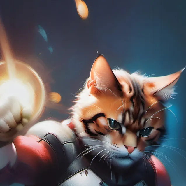 chat with ai character: cat warrior