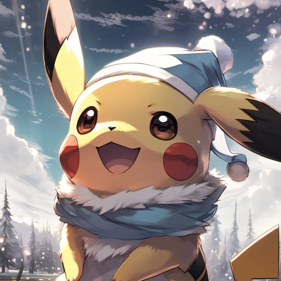 chat with ai character: (Christmas)Pikachu