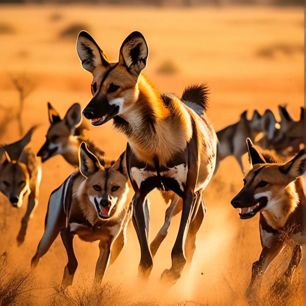 chat with ai character: Wild dog pack