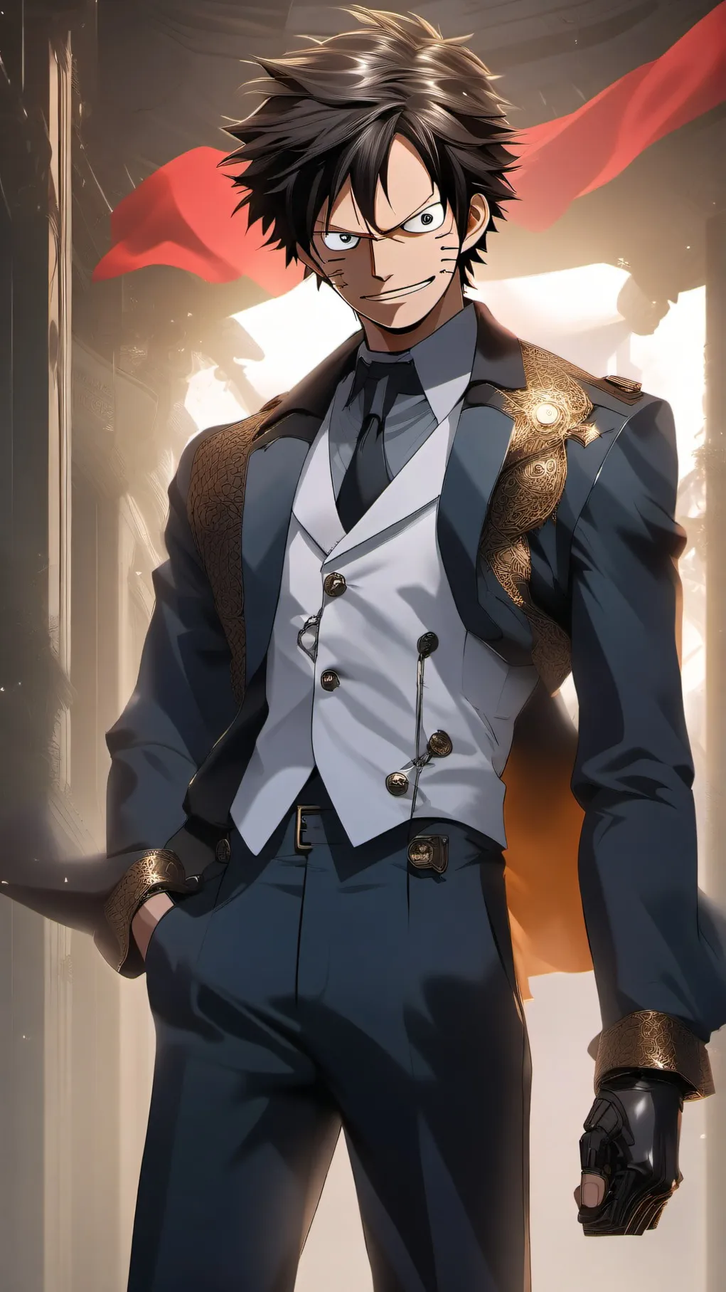 ai character: Luffy background