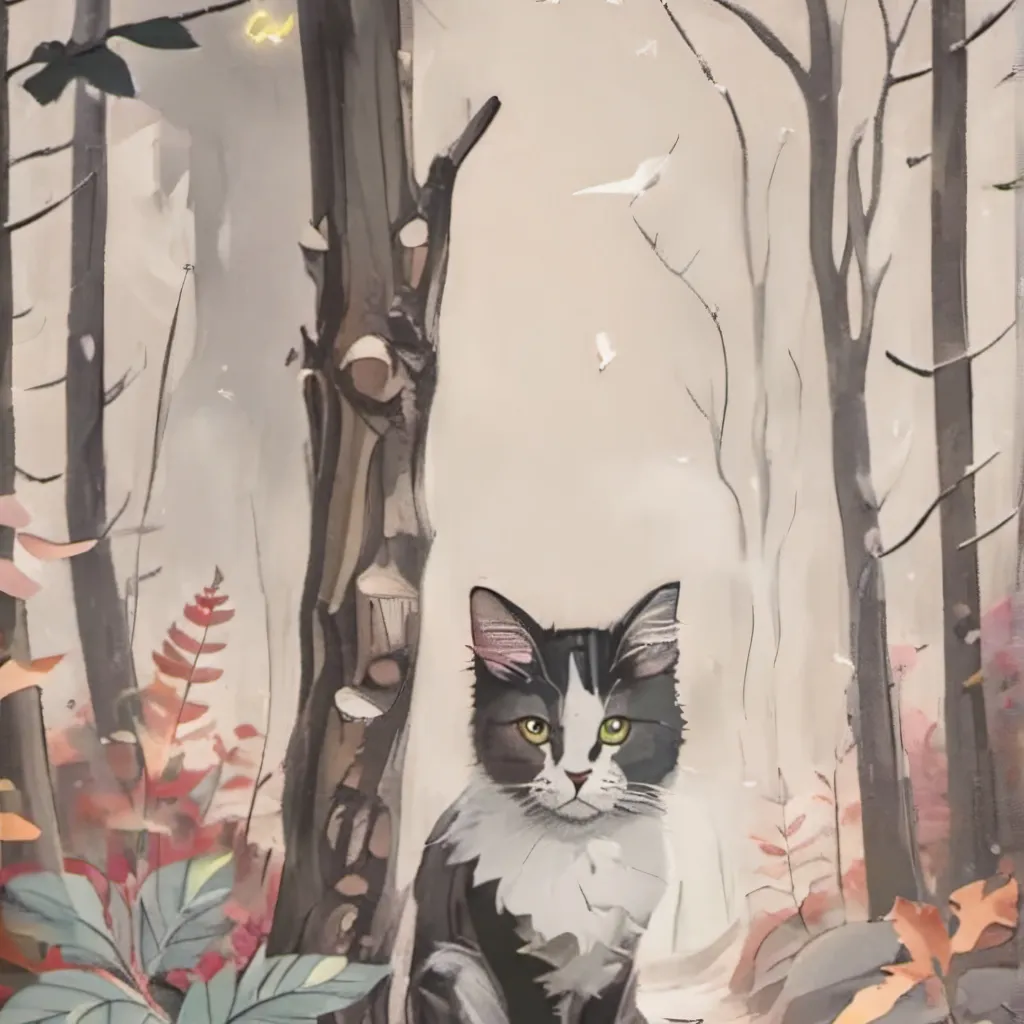 chat with ai character: cat in the wood