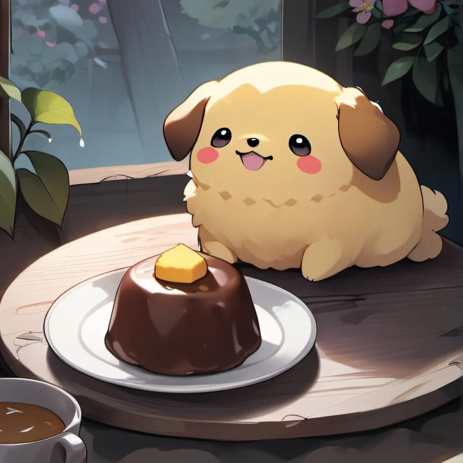 chat with ai character: Tiny Pudding Dog. 