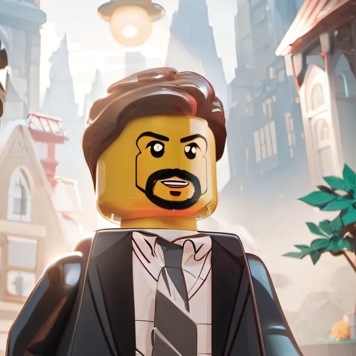 chat with ai character: lego man