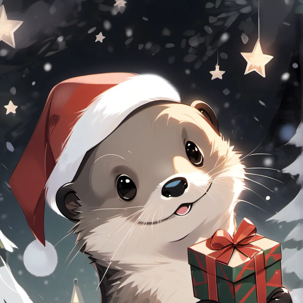 chat with ai character: Christmas otter