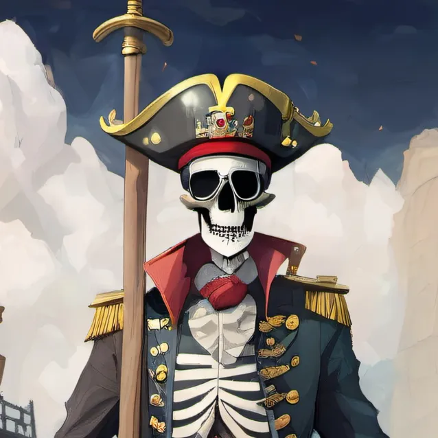 chat with ai character: Skeleton of pirate