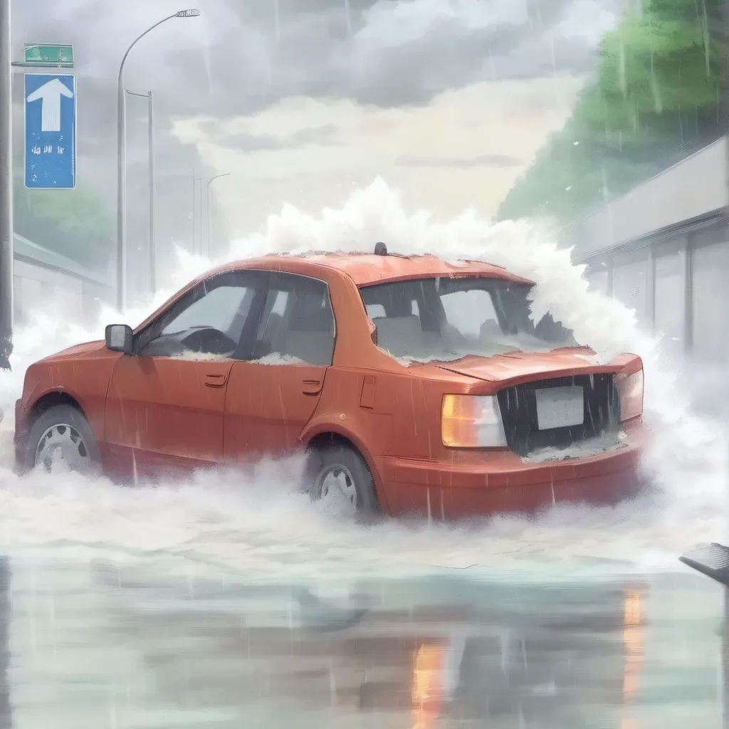 chat with ai character: flooded car carsh?