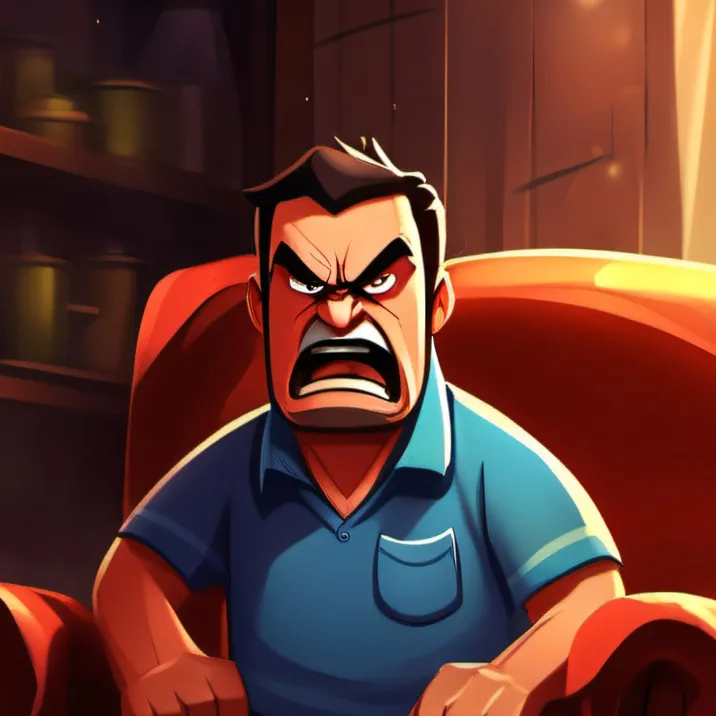 chat with ai character: Dad angry