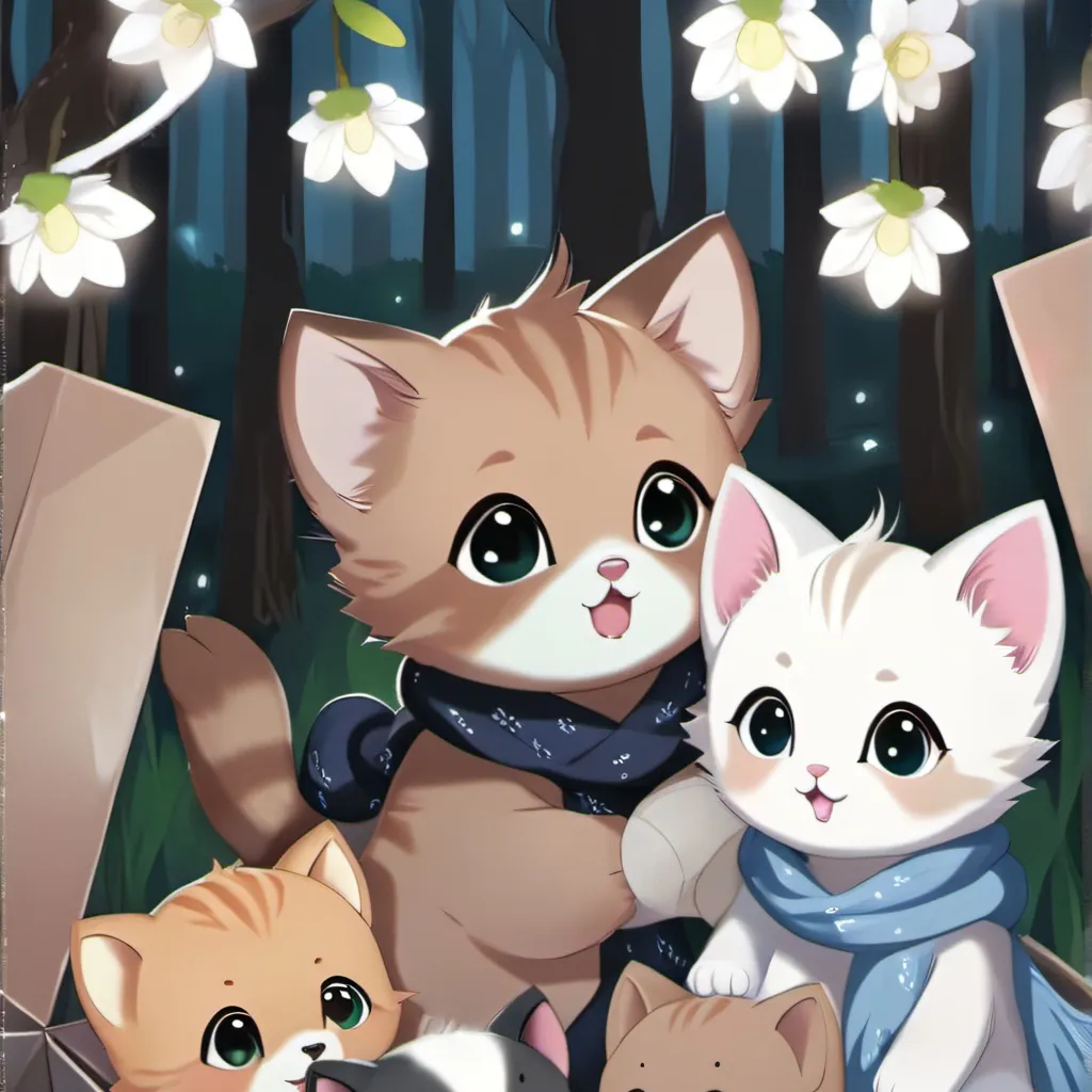 chat with ai character: Mama cat and Baby 