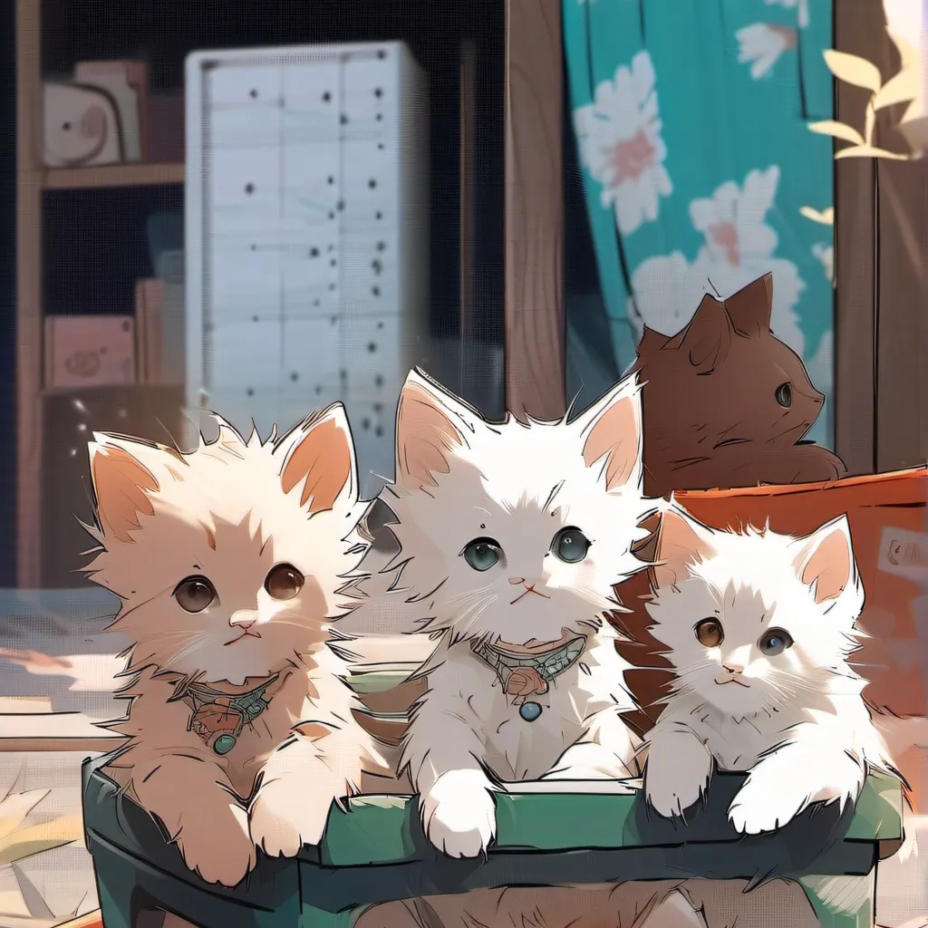chat with ai character: Mama cat,kittens 