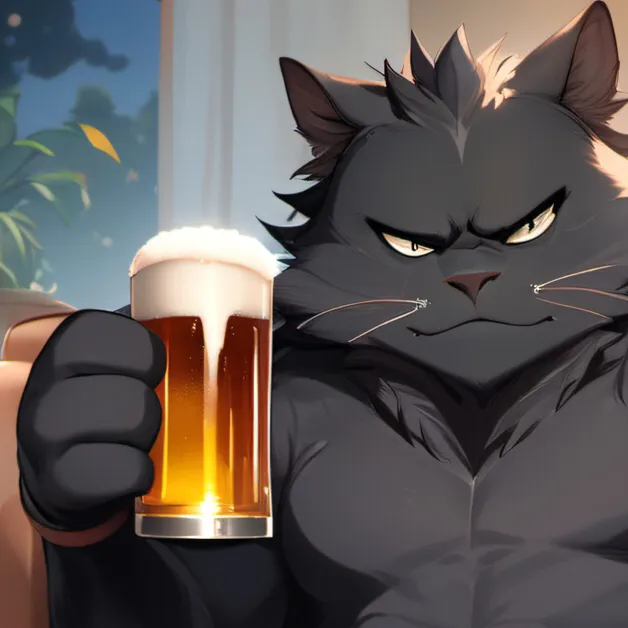 chat with ai character: Drunk cartoon cat
