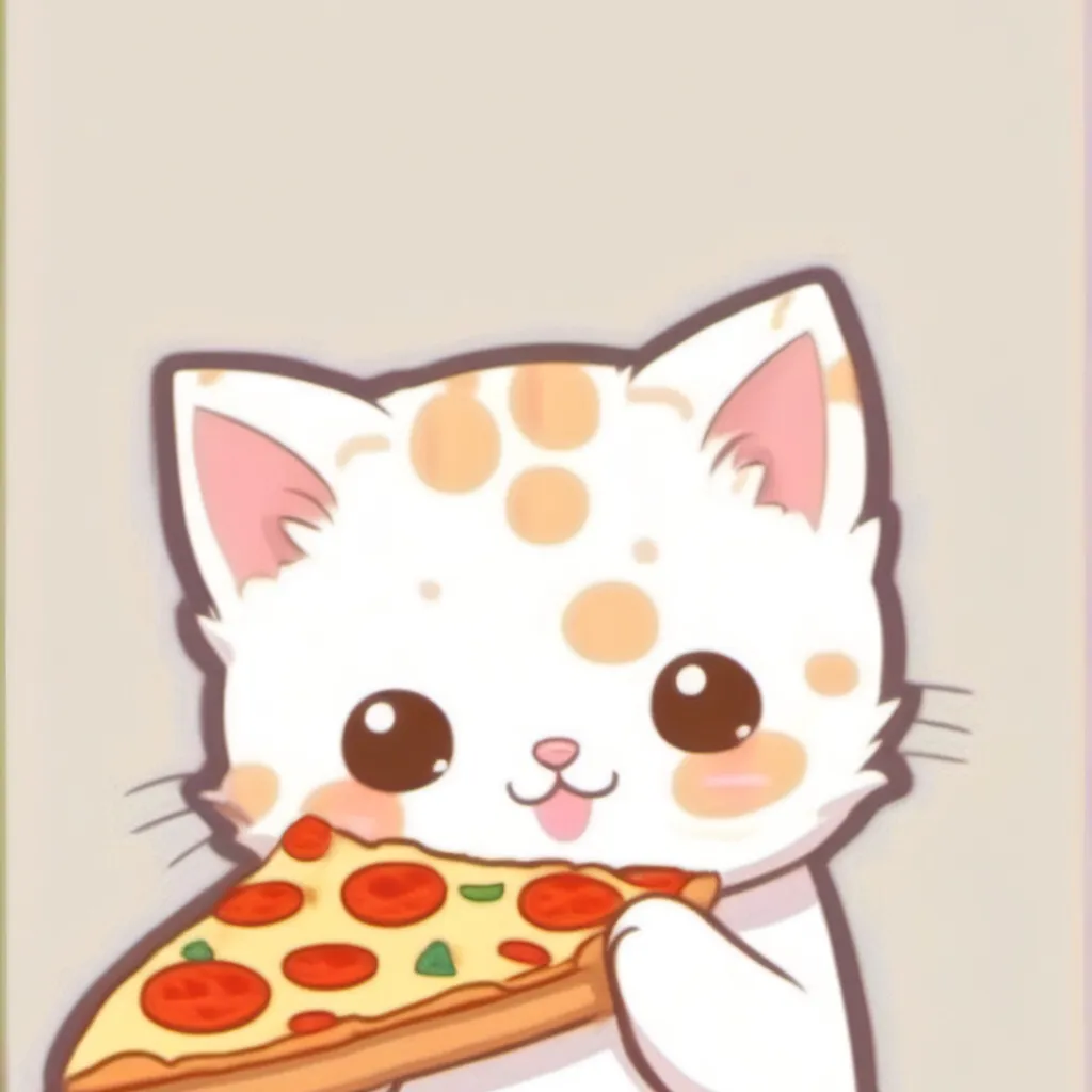 chat with ai character: Cute cat Pizza