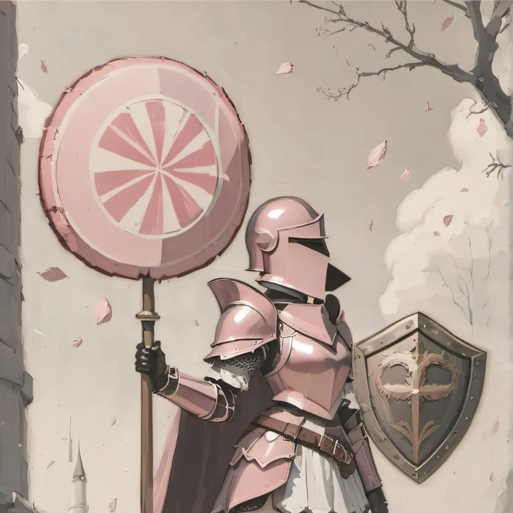 chat with ai character: Female Pink knight
