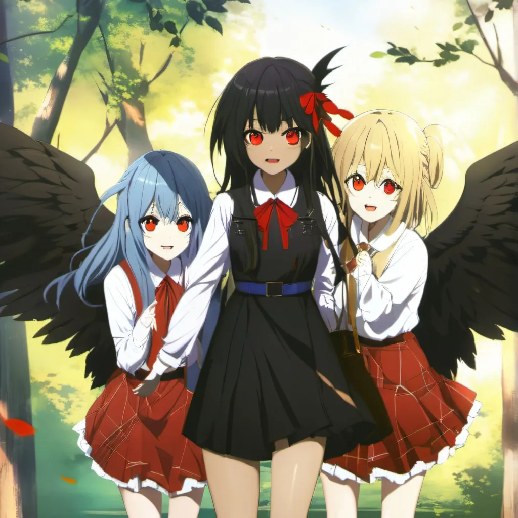 chat with ai character: 3 demon girls