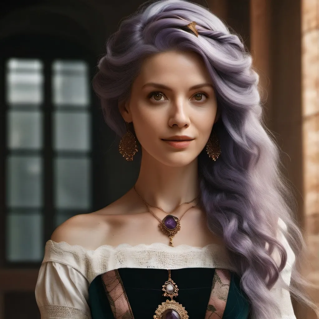 chat with ai character: purple girl