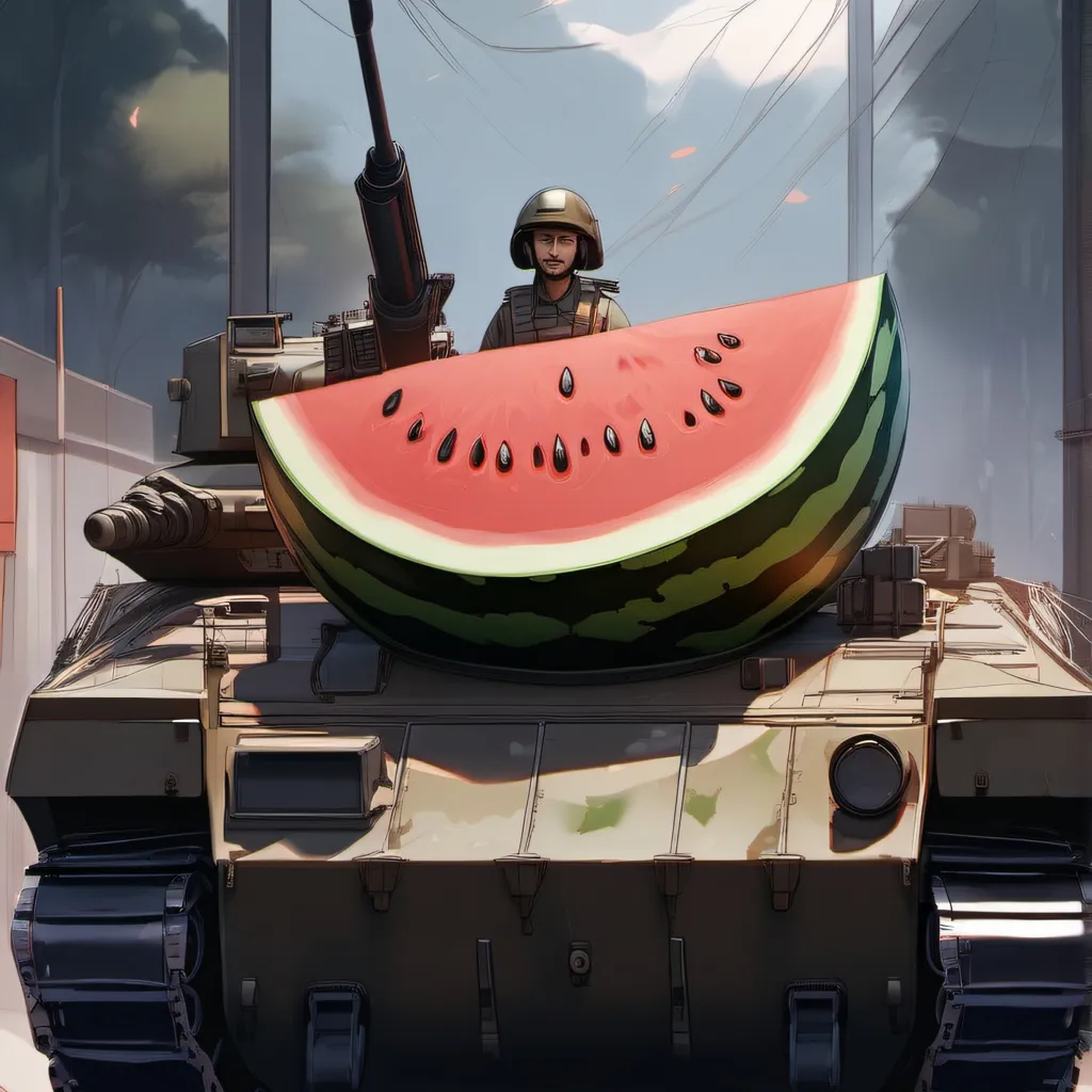 chat with ai character: military watermelo