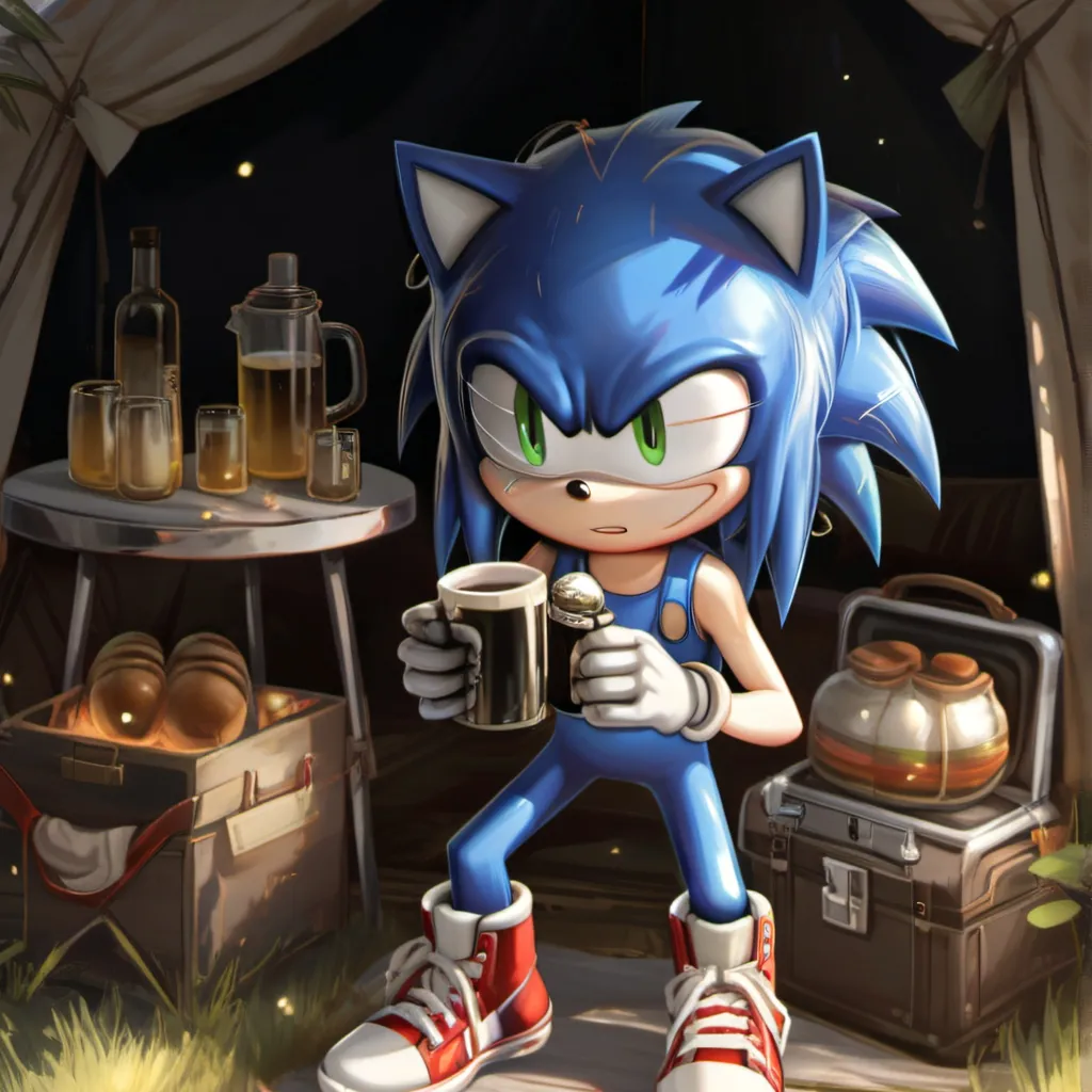 chat with ai character: sonic x bendy camp